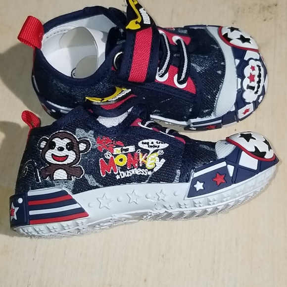 Chulis Navy Star Denim Sneakers Sz 5 - Picture 4 of 12